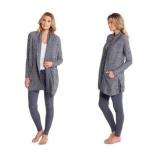 BAREFOOT DREAMS Cozychic Lite Montecito Cardi Cardigan Gray 494 Pockets Large